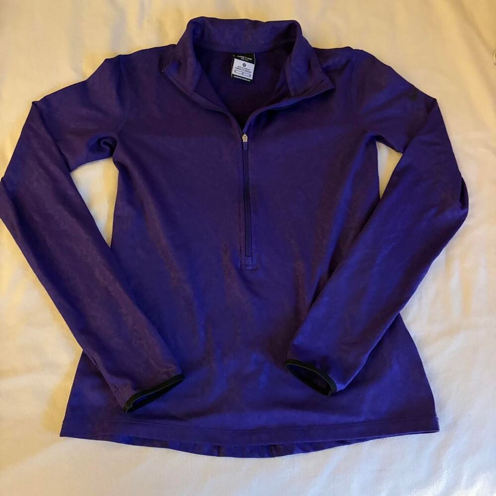 Nike Purple Crocodile Snakeskin Half Zip Top Medium